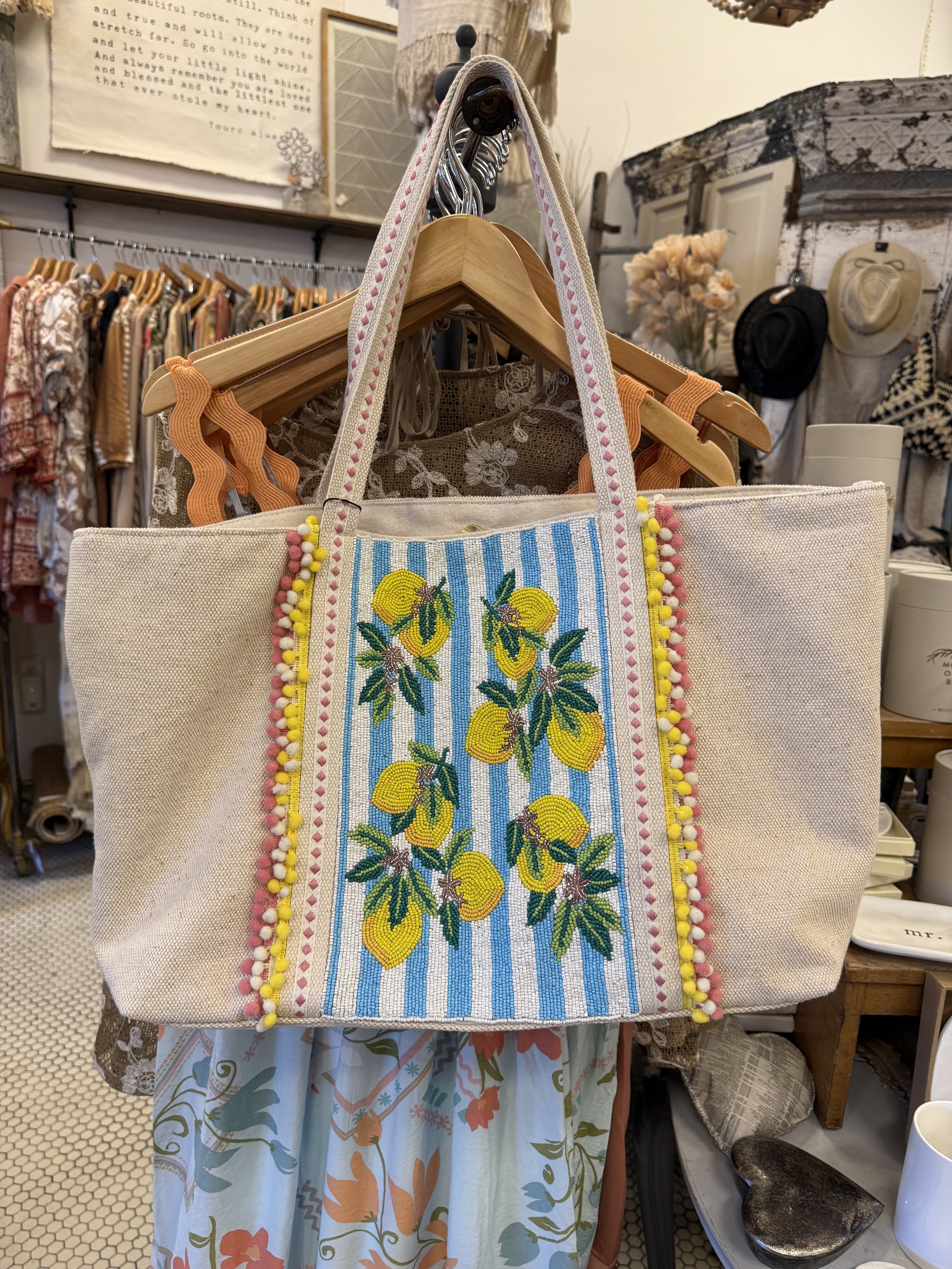 AB-Limoncello Stripe Tote