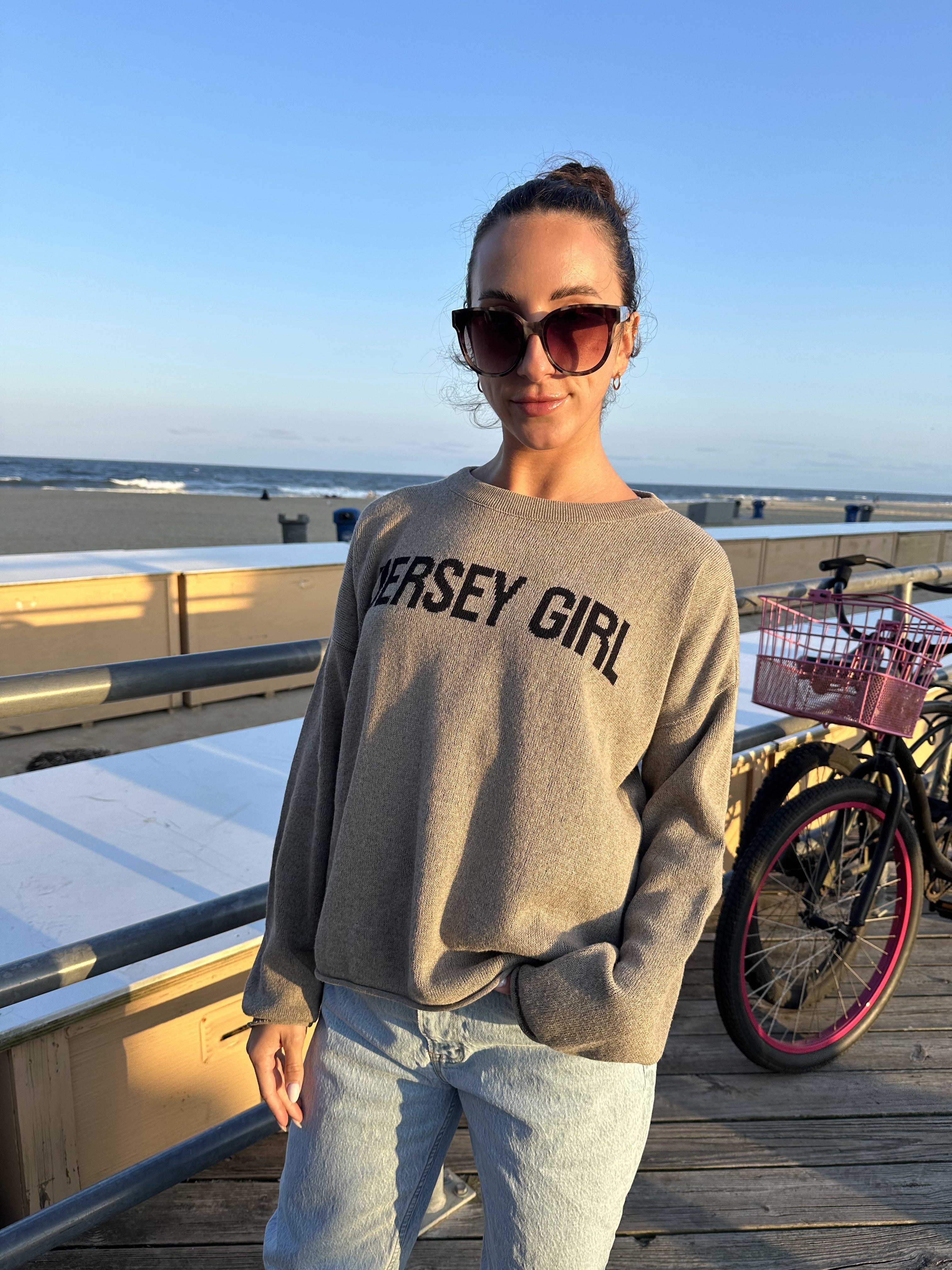 TP Jersey Girl Crew Neck Rolled Edge Sweater