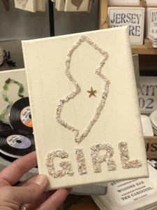 5x7 Jersey Girl Sign made of crushed shell