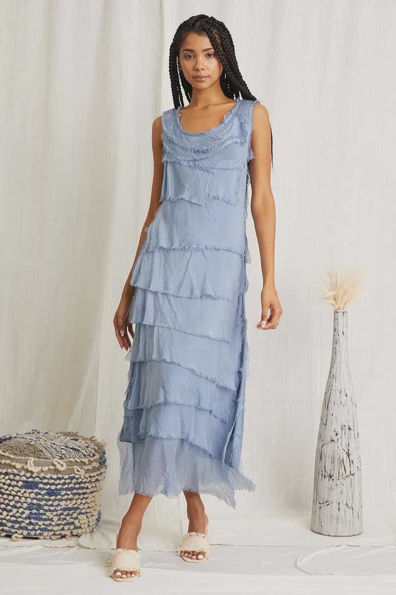 SI Fut 100% Silk Layered Dress - ONE SIZE Carla Gizzi SI Fut 100% Silk Layered Dress - ONE SIZE Carla Gizzi