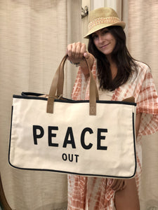 SBD- Canvas Tote - Peace Out